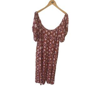 Knox Rose women's Floral Short Sleeve Maxi Dress - XL